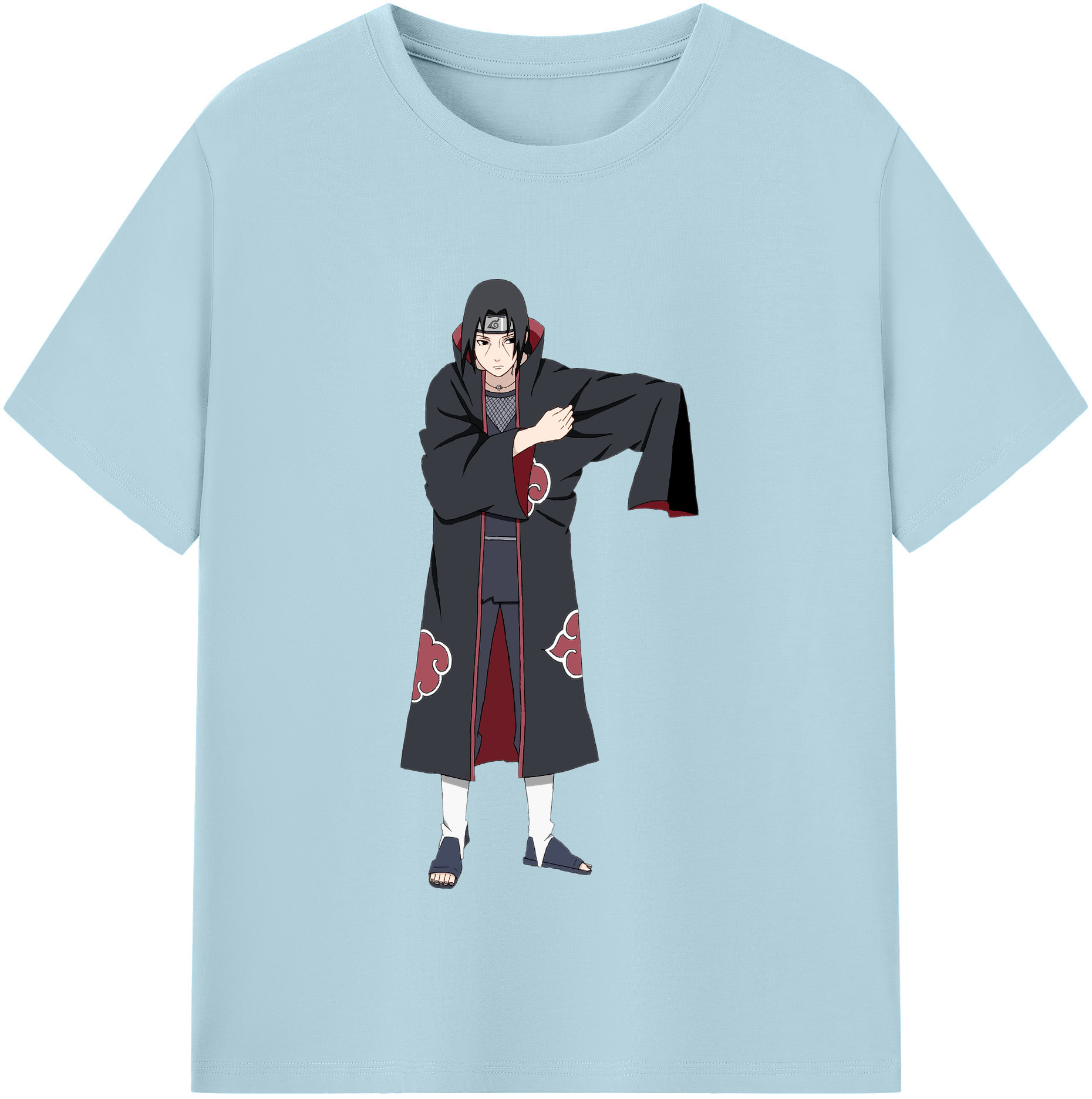 （画像用） NARUTO -ナルト- うちは イタチ Uchiha Itachi 綿100％半袖Tシャツ（フロントプリント）